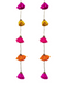 Multi Marigold Hanging Latkan - set of 2